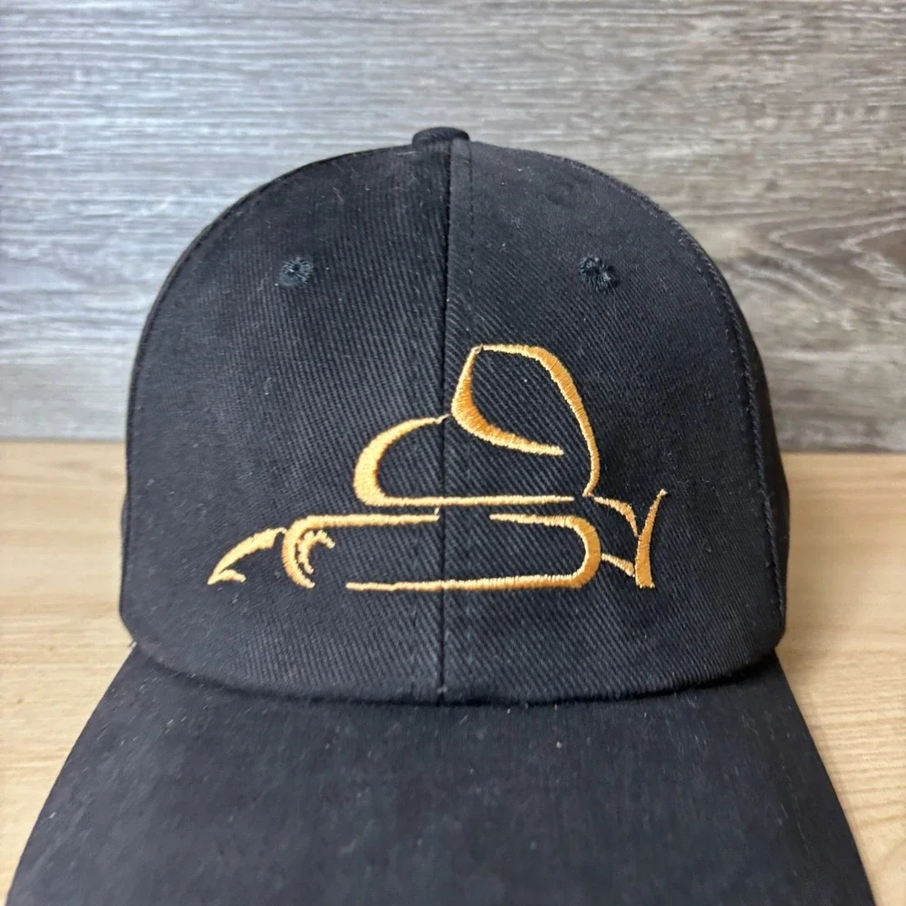 Vintage Bombardier Hat Cap Strap Back Black One Size Adjustable